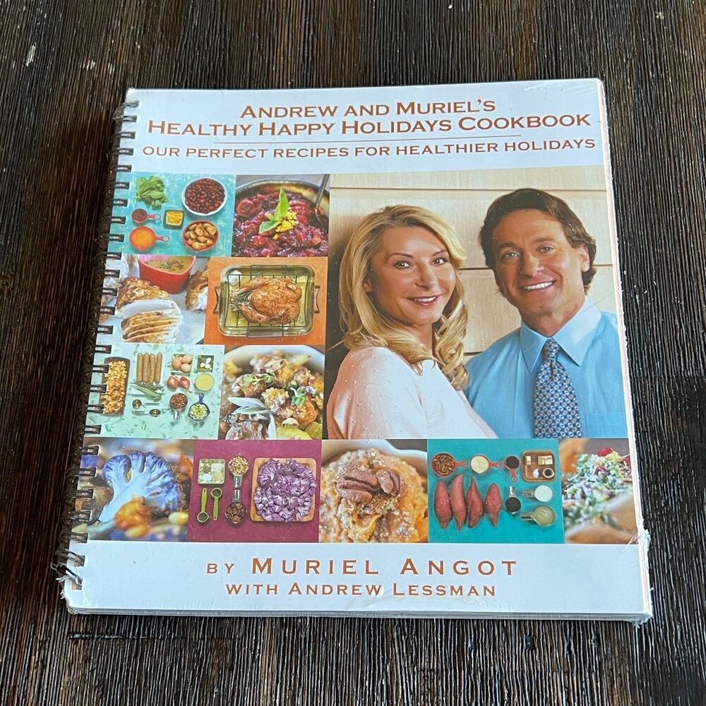 Healthy Happy Holidays Cookbook Muriel Angot Andrew Lessman Recipes Sealed NEW